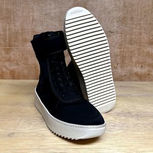Fear of God Black Neoprene Military High Top Zippered Boots Men Size 10 US, 44